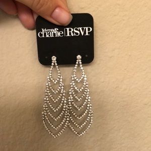 Silver Bejeweled Earrings